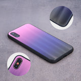 Husa Aurora Glass, Samsung Galaxy A12/M12, Roz-Negru
