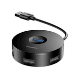 Adaptor, Baseus, HUB USB 3.0 la 4 X USB, Negru