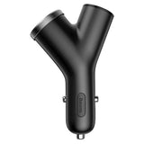 Incarcator Auto Baseus, Y-Type CCALL-YX01 cu Extensie Bricheta 2xUsb 3.4A, Negru