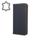 Husa Tip Carte, Piele Naturala, Samsung Galaxy A12/M12, Negru
