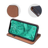 Husa Tip Carte, Piele Naturala, Samsung Galaxy A12/M12, Negru