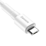 Cablu de Date/Incarcare Baseus, USB MicroUSB 1M, 2.4 A, Alb