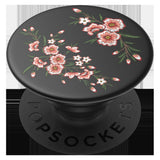 Popsocket Original, Print cu Flori, Negru