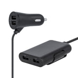 Încărcător Auto Maxlife MXCC-03, 4xUSB, Încărcare rapidă 5.4A pentru pasageri, Negru