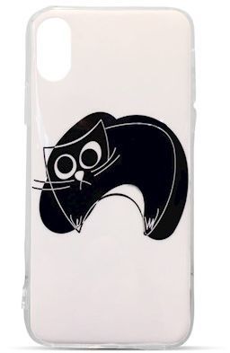 Husa Silicon, iPhone 6/6S Plus, Drawing Black Cat