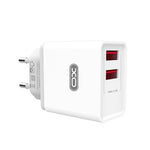 Set XO, Cablu USB-Lightning + Adaptor X2 USB, 2.4A, Alb