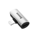 Adaptor Audio, Baseus, Lighting to Lighting, 2A, Silver-Black