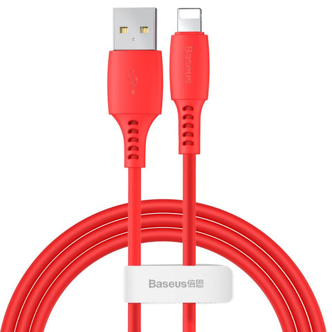 Cablu de Incarcare, Baseus, USB la Lightning, 1,2m, 2.4A, Rosu