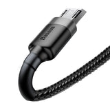 Cablu Baseus, USB la Micro-USB, 2M, 1,5A, Negru-Gri