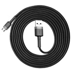 Cablu Baseus, USB la Micro-USB, 2M, 1,5A, Negru-Gri