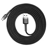 Cablu Baseus, USB la Micro-USB, 2M, 1,5A, Negru-Gri