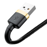 Cablu de Incarcare, Baseus, Lightning-USB, 3,0M, 1,5A, Negru-Auriu