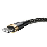 Cablu de Incarcare, Baseus, Lightning-USB, 3,0M, 1,5A, Negru-Auriu