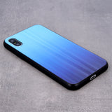Husa Aurora Glass, Samsung Galaxy A12/M12, Albastru
