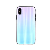 Husa Aurora Glass, iPhone 12/12 Pro, Roz-Albastru
