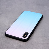 Husa Aurora Glass, Huawei P30 Lite, Roz-Albastru