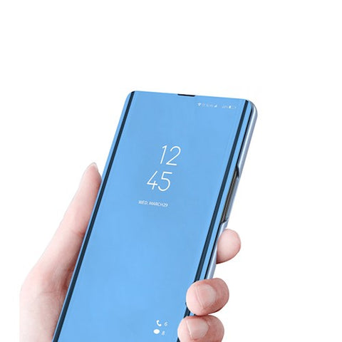 Husa Tip Carte, Clear View, Samsung Galaxy S20 Ultra, Albastru