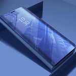 Husa Tip Carte, Clear View, Samsung Galaxy S20 Ultra, Albastru