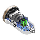 Încărcător auto Mcdodo Cuttlefish 2USB, 2.4A CC-6600, Alb