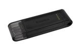 Stick de Memorie, Kingston, Pendrive DT70, Type-C, 64GB, Negru