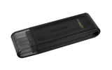Stick de Memorie, Kingston, Pendrive DT70, Type-C, 128GB, Negru