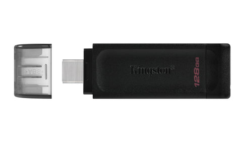 Stick de Memorie, Kingston, Pendrive DT70, Type-C, 128GB, Negru