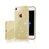 Husa din Silicon, 3IN1, iPhone 13 Mini, Auriu cu Sclipici