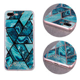 Husa Silicon, Samsung Galaxy S21, Print de Marmura, Albastru