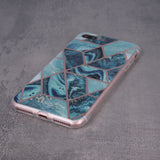 Husa Silicon, Samsung Galaxy A22 4G, Albastru Inchis- Marmura