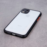 Husa Defender Hybrid, iPhone 12/12 Pro, Transparent cu Negru