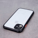 Husa Defender Hybrid, iPhone 12/12 Pro, Transparent cu Negru
