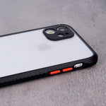 Husa Defender Hybrid, iPhone 12/12 Pro, Transparent cu Negru