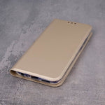 Husa Tip Carte, Smart Skin Huawei Y6P, Auriu