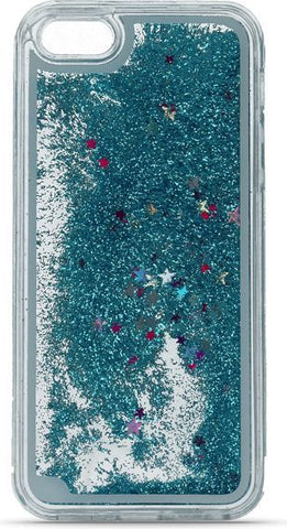 Husa Liquid Glitter, SAMSUNG GALAXY A3 2017, ALBASTRU