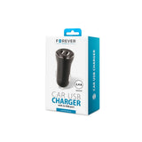 Incarcator Auto Forever, 2 prize USB, cablul Type C inclus, 2.4A, negru