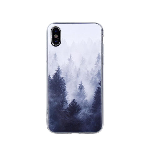Husa Silicon, iPhone X/XS, Print de Iarna