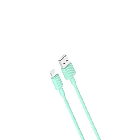 Cablu XO NB156 USB - Fulger 1,0 m 2,4A verde