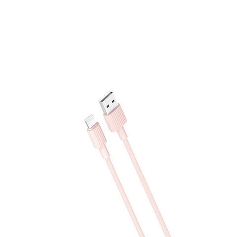 Cablu XO, Lightning, 1.0M. 2.4A, Roz