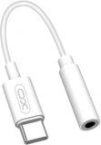 Adaptor Audio, XO, Mufa Jack 3,5mm la Type-C, Alb