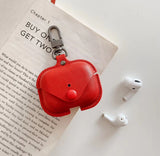 Husa din Piele Eco, Pentru  Airpods, Devia, Model Cowboy, Rosu
