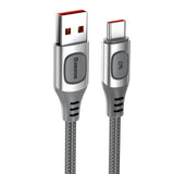 Cablu USB, Baseus, USB la Type-C, 1M, 5A, Argintiu