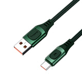 Cablu USB, Baseus, USB la Type-C, 1M, 5A, Verde