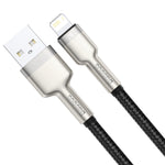 Cablu de Date, Baseus, Lightning la USB, 0.25M 2.4A, Negru