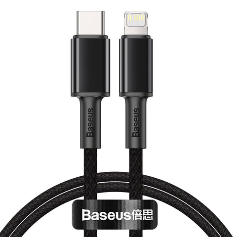 Cablu de Date, Baseus, Type-C la Lightning, 20W, 2M, Negru