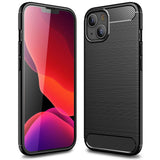 Husa Silicon Carbon, Techsuit, iPhone 13, Negru