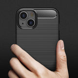 Husa Silicon Carbon, Techsuit, iPhone 13, Negru