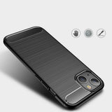 Husa Silicon Carbon, Techsuit, iPhone 13, Negru
