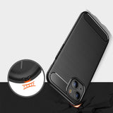 Husa Silicon Carbon, Techsuit, iPhone 13, Negru