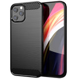 Husa Silicon Carbon, Techsuit, iPhone 13 Pro, Negru