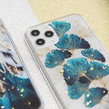 Husa Silicon, iPhone 11, Print cu Frunze, Transparent & Multicolor